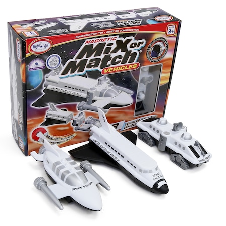 Popular Playthings Magnetic Mix or Match Vehicles, Space 60318